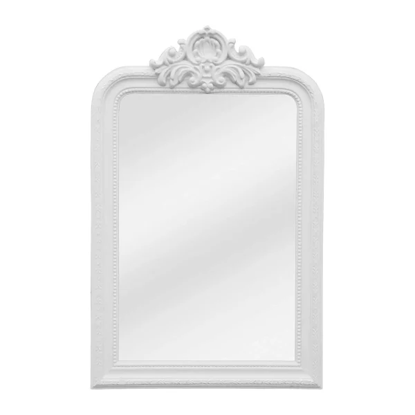 Couleurs variées Comptoir De Famille Miroir Venus Blanc En Bois De Paulownia 1