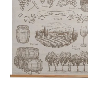 Comptoir De Famille Toile « viticulture » Brun 91x100cm grossiste en ligne 8