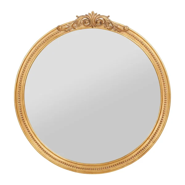 fashioniable Comptoir De Famille Miroir Rond Doré 80x84cm – Sonate 1