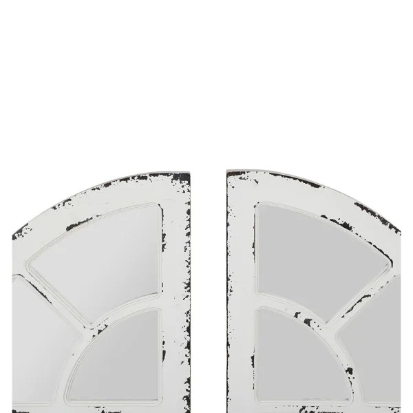 Retour Facile et Gratuit Comptoir De Famille Miroirs X2 Blanc Patiné 40x117cm – Orangerie 3