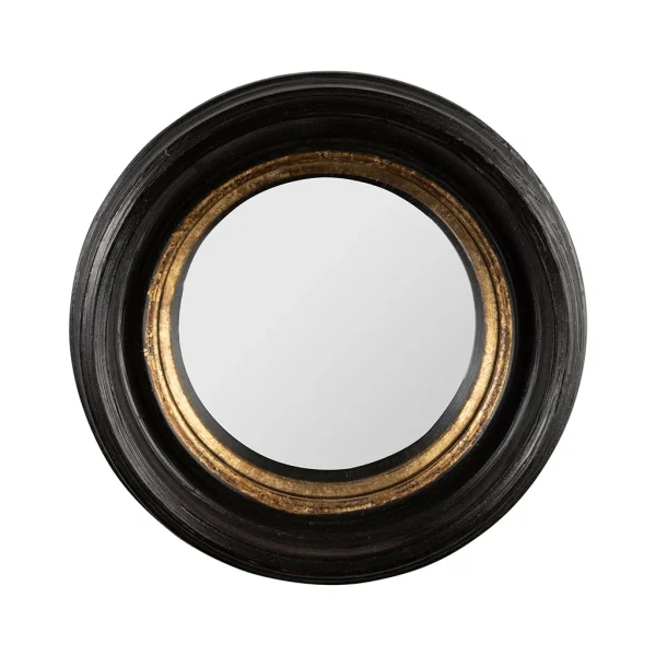 Côté Table Miroir Rond Noir Et Dore D21cm En Résine – Aureol belle 1