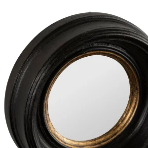 outlet soldes Côté Table Miroir Rond Oeil De Sorciere Noir Et Doré D16cm – Aureol 7