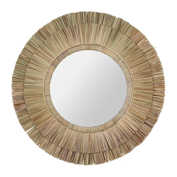 Côté Table Miroir Dony Naturel D76cm En Paille Livraison Standard/Rapide 1