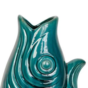 mode Côté Table Vase Poisson Mer Emeraude 24×16.5xh39.5cm Gres 8