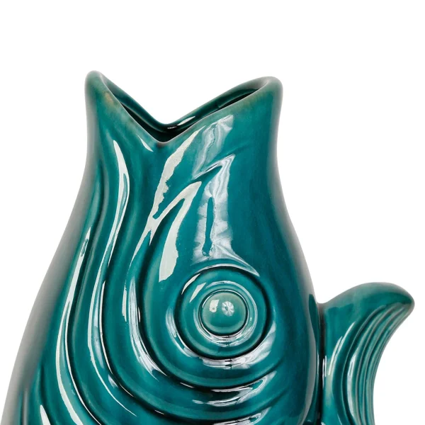 mode Côté Table Vase Poisson Mer Emeraude 24×16.5xh39.5cm Gres 3