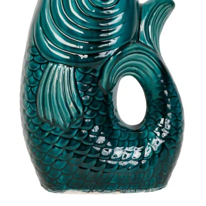 mode Côté Table Vase Poisson Mer Emeraude 24×16.5xh39.5cm Gres 10