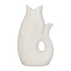 marque moins cher Côté Table Vase Poisson Mer Blanc 24×16.5xh39.5cm Gres 13