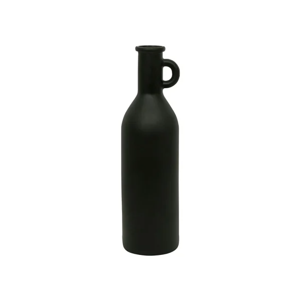 Côté Table Vase Bouteille Noir Mat En Verre Recyclé H50cm – Linol Les achats en ligne 1