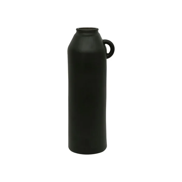 bas prix Côté Table Vase Noir Mat En Verre Recyclé H45cm – Linol 1