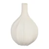 Côté Table Vase Rond Bouteille Blanc Cassé En Faience – Plisse soldes pas cher 16