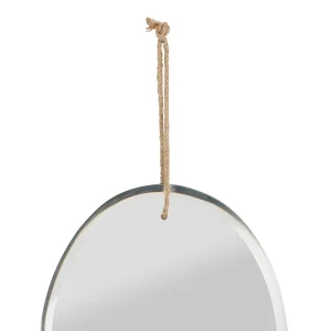 officiel Côté Table Miroir Padma 23.5x32cm Miroir+corde Jute 6