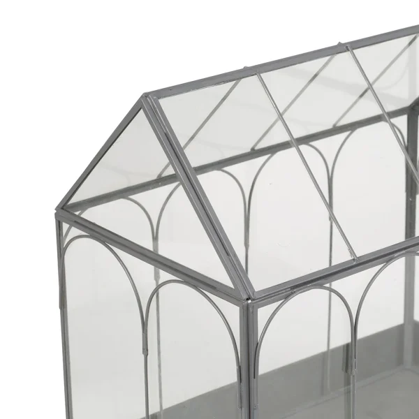 l'unique style Jardin D’Ulysse Déco Serre Codette Gris En Fer, Verre 4