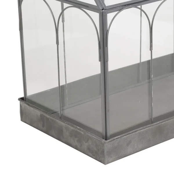 l'unique style Jardin D’Ulysse Déco Serre Codette Gris En Fer, Verre 5