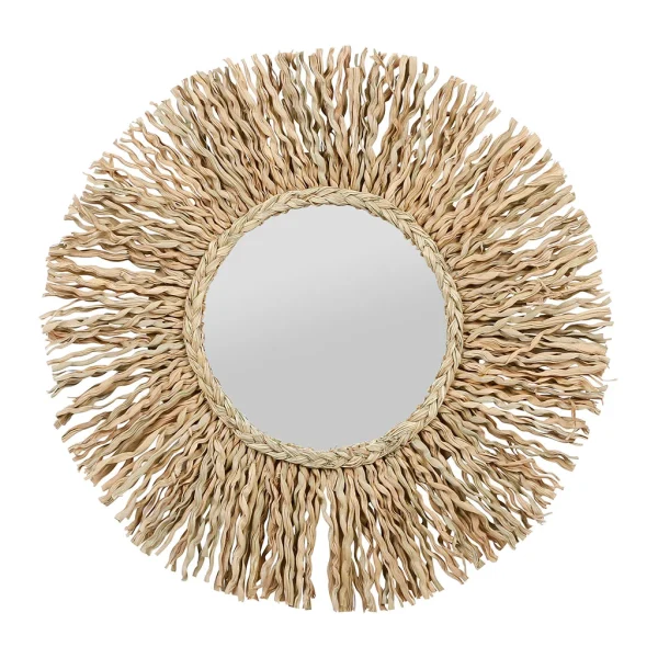 Protections acheteurs Jardin D’Ulysse Miroir Rond Naturel D53cm En Jonc De Mer – Un été A La Mer 1