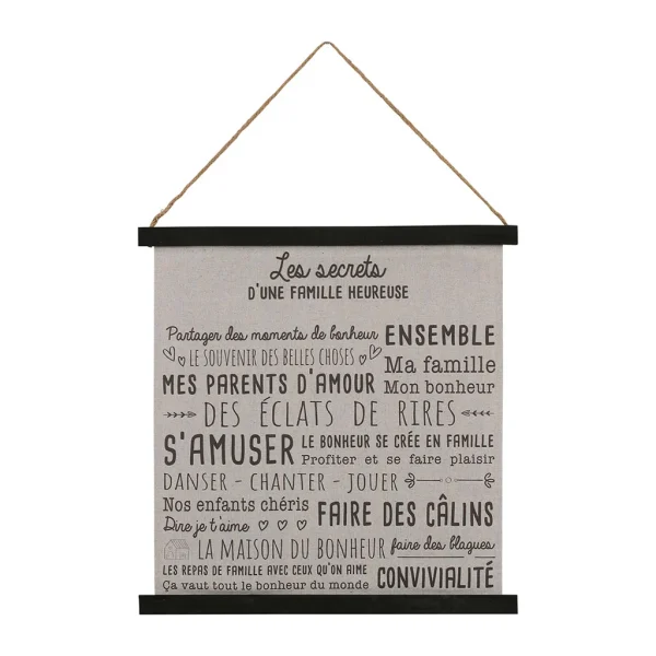 Jardin D’Ulysse Toile Secret De Famille Noir 50x50cm soldes magasin 1