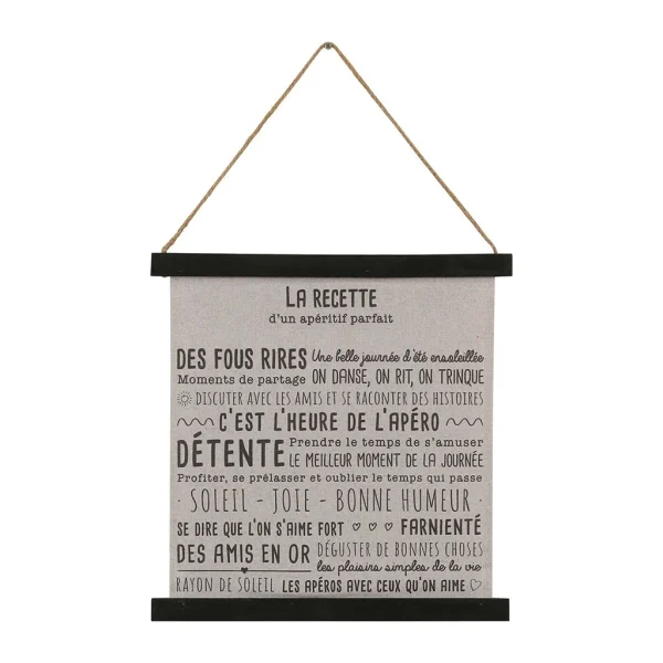 Jardin D’Ulysse Toile Recette De Famille Noir 40x40cm vente en ligne pas cher 1