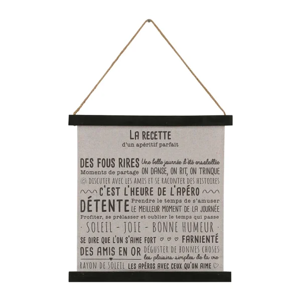 officiel Jardin D’Ulysse Toile Recette De Famille Noir 40x40cm 1