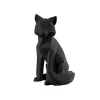 styles dernier cri Pt’ Statue Origami Fox Polyrésine Large Mat Noir 8