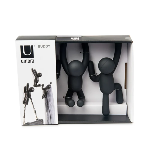 Umbra Crochet Mural Bonhomme Noir Buddy authentiques 6