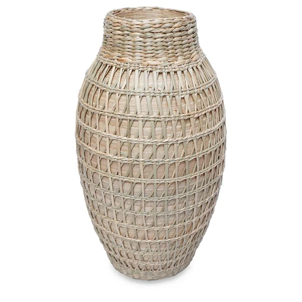 Opjet Vase Hugo En Bambou Et Paille – H34cm Boutique 1