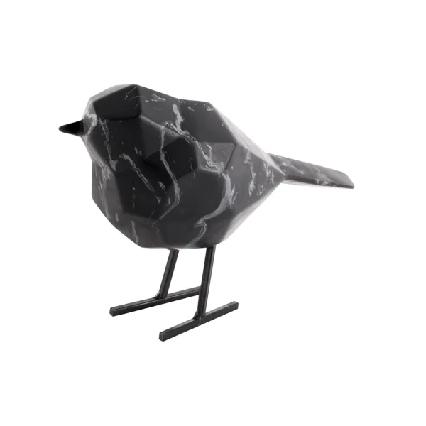 acheter en ligne Pt’ Statue Petit Oiseau En Polyresine Noir 7.5x17xh13.5cm 1