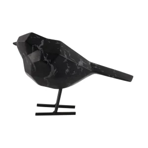 grossiste en ligne Pt’ Statue Petit Oiseau En Polyresine Noir 7.5x17xh13.5cm 8