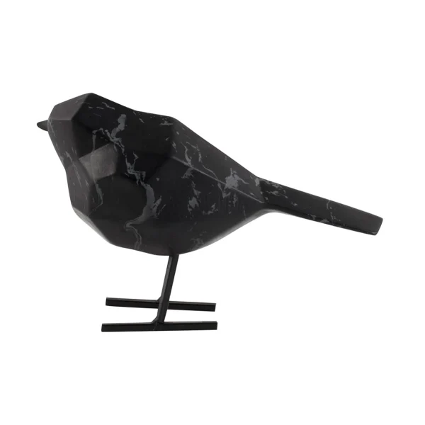 acheter en ligne Pt’ Statue Petit Oiseau En Polyresine Noir 7.5x17xh13.5cm 3