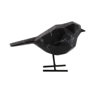 acheter en ligne Pt’ Statue Petit Oiseau En Polyresine Noir 7.5x17xh13.5cm 10