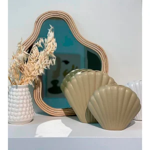 vente pas cher en ligne Opjet Vase Ceramique Coki Pm Beige 17×6.5xh14.5cm 9