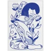 A&A Story Toile Encadree Femme 50x70cm Blanc Et Bleu boutique 11