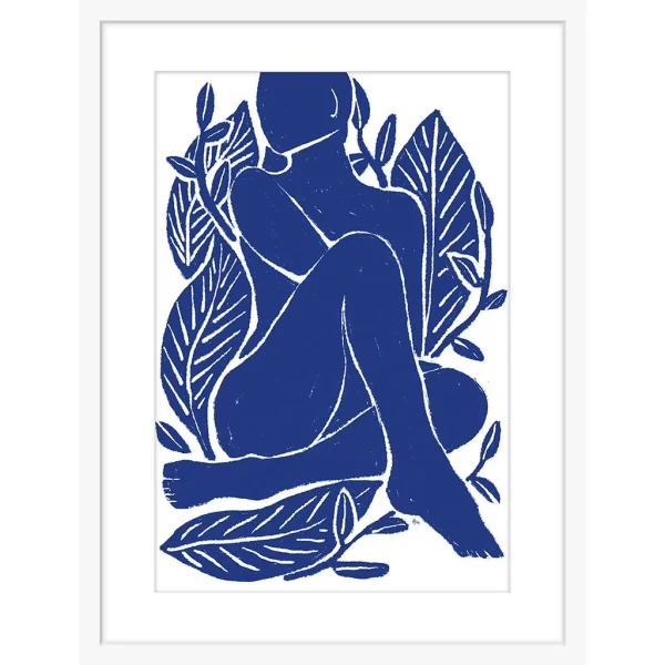 Livraison gratuite A&A Story Image Encadree Femme Bleu 30x40cm 1