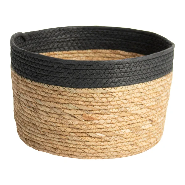 en ligne vente Gusta Panier De Rangement En Jute D30xh18cm Noir 1