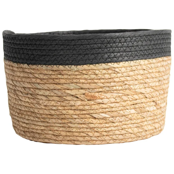 en ligne vente Gusta Panier De Rangement En Jute D30xh18cm Noir 3