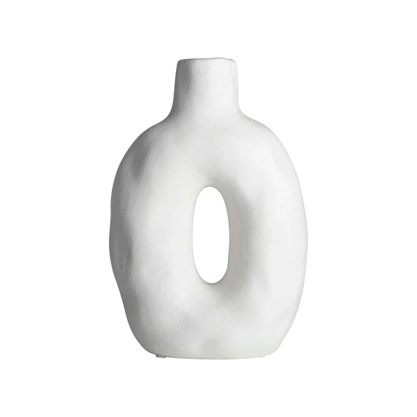 Gusta Vase Rond 14.6×7.6xh21.8cm Blanc boutique pas cher 1