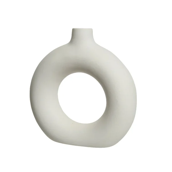 Retour Facile et Gratuit Kaemingk Vase Porcelaine Blanc D6.5xh21.5cm 1