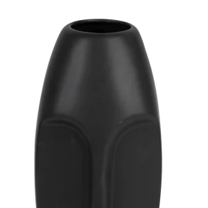 SEMA DESIGN Vase Mate Face Noir H24cm En Gres Authenticité garantie 6