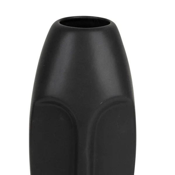 SEMA DESIGN Vase Mate Face Noir H24cm En Gres Authenticité garantie 3