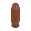 Livraison internationale SEMA DESIGN Vase Face Terracotta 10X9.5Xh24Cm Gres 13