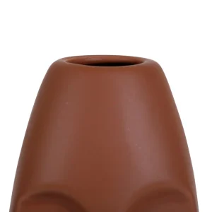 Livraison internationale SEMA DESIGN Vase Face Terracotta 10X9.5Xh24Cm Gres 6