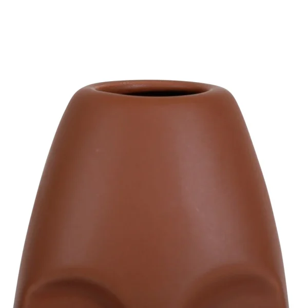 Livraison internationale SEMA DESIGN Vase Face Terracotta 10X9.5Xh24Cm Gres 3