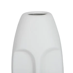 SEMA DESIGN Vase Face Blanc 10X9.5Xh24Cm Gres en ligne officielle 6