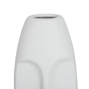 styles dernier cri SEMA DESIGN Vase Face Blanc 10X9.5Xh24Cm Gres 6