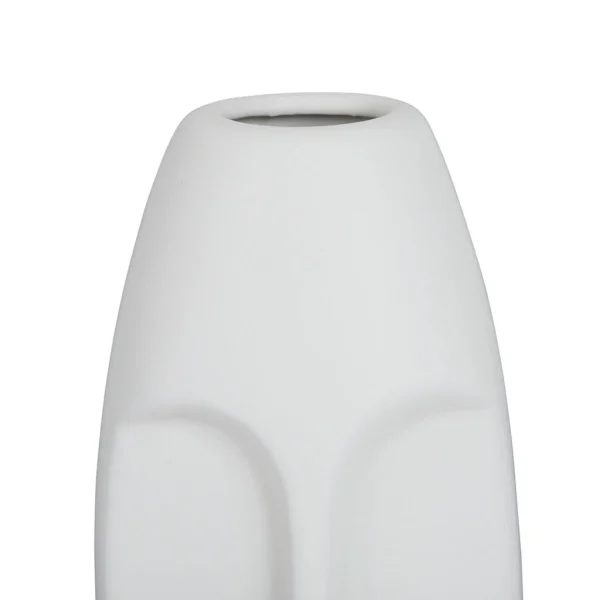 styles dernier cri SEMA DESIGN Vase Face Blanc 10X9.5Xh24Cm Gres 3