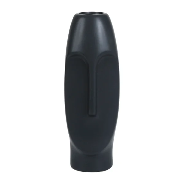 SEMA DESIGN Vase Face Noir 11.5X10.5Xh31Cm Gres Livraison internationale 1