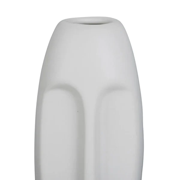 en promotion SEMA DESIGN Vase Face Blanc 6X5.5Xh13.5Cm Gres 3