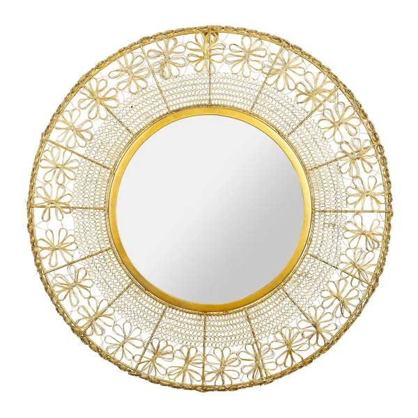 grande promotion SEMA DESIGN Miroir Rond Kalypso Doré D63Cm 1