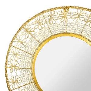 grande promotion SEMA DESIGN Miroir Rond Kalypso Doré D63Cm 6