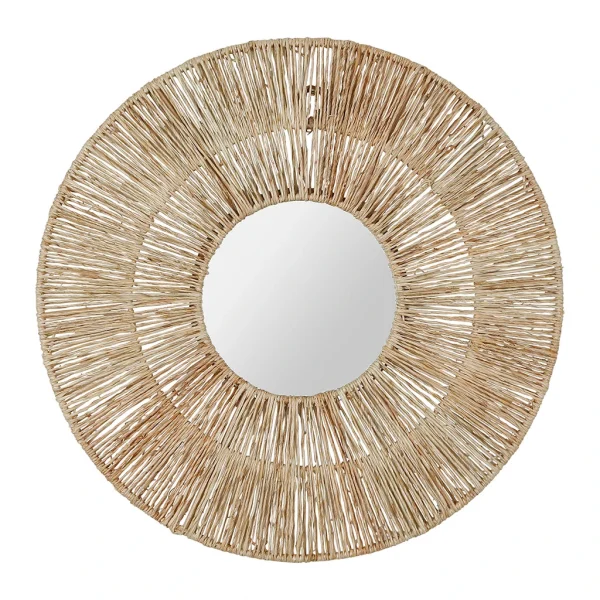 l'unique style SEMA DESIGN Miroir Rond Joya Naturel D40cm En Jute 1