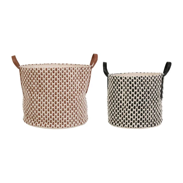 SEMA DESIGN Panier (lot De 2) Courba Terracotta Et Noir soldes pas cher 1