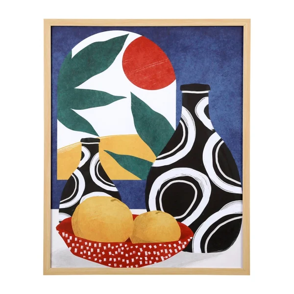 Retour gratuit en magasin. SEMA DESIGN Cadre Deco Encadré Coupe Fruit Multicolore 42x52cm 1